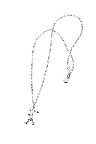 Girl with Axe Pendant Silver