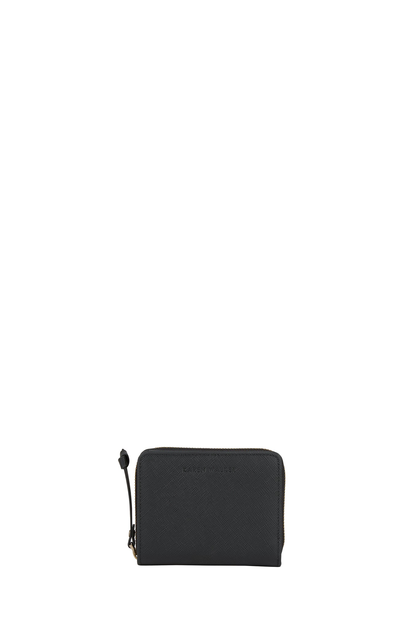 Leather Zip Wallet Black