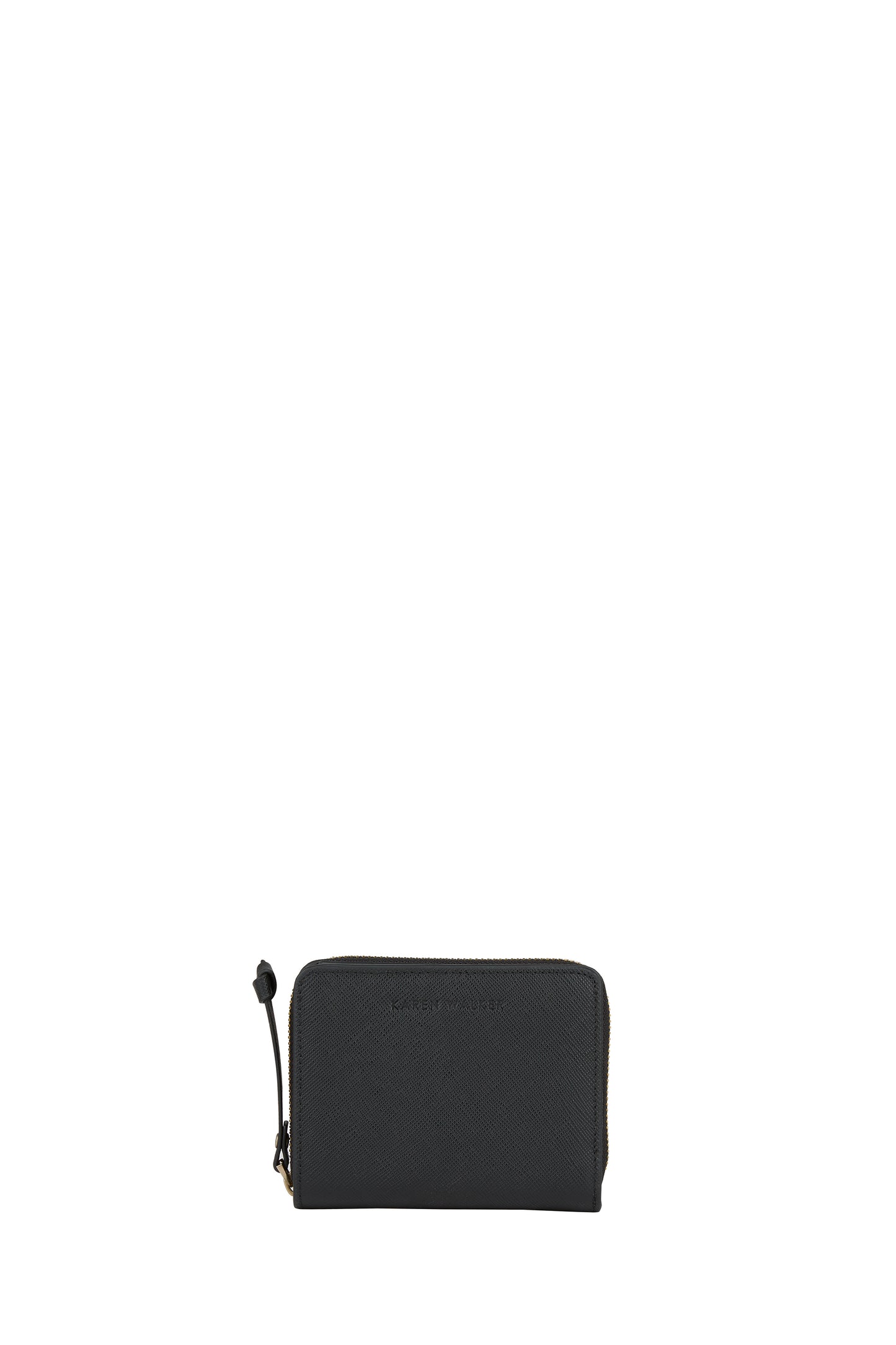 Leather Zip Wallet Black