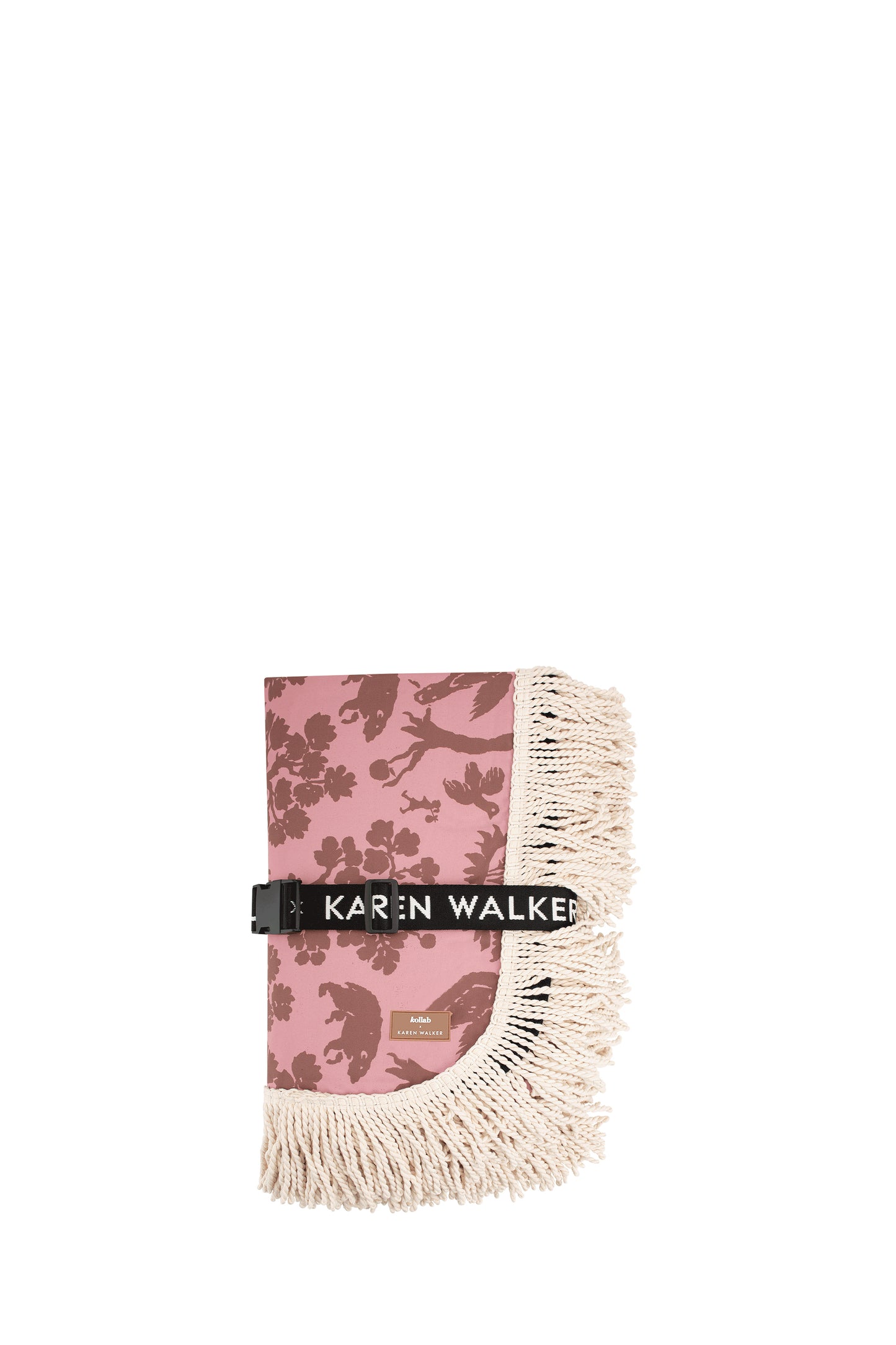Fringed Picnic Mat Pink/Mocha
