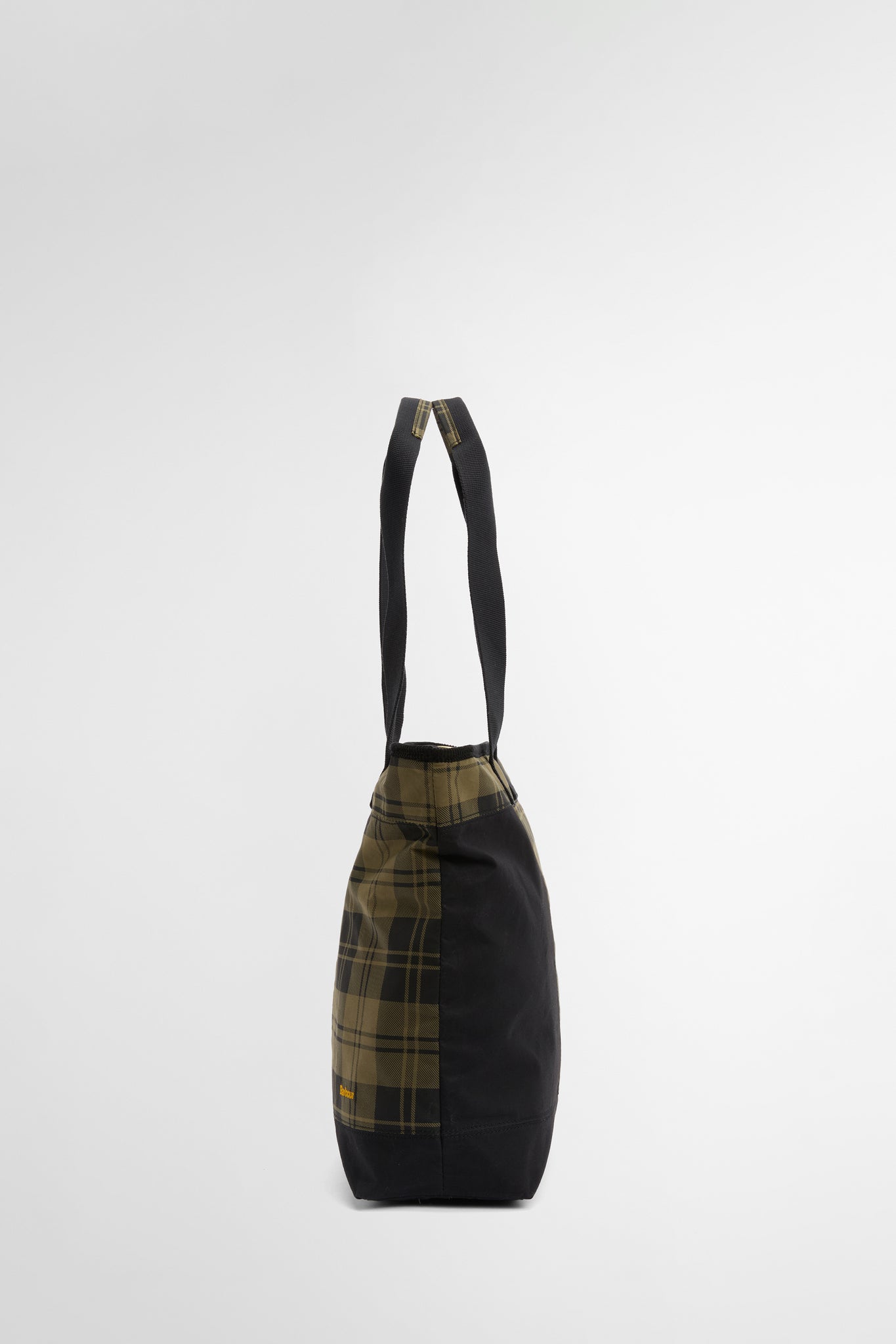 Mya Patchwork Tote Bag Black/Olive Check