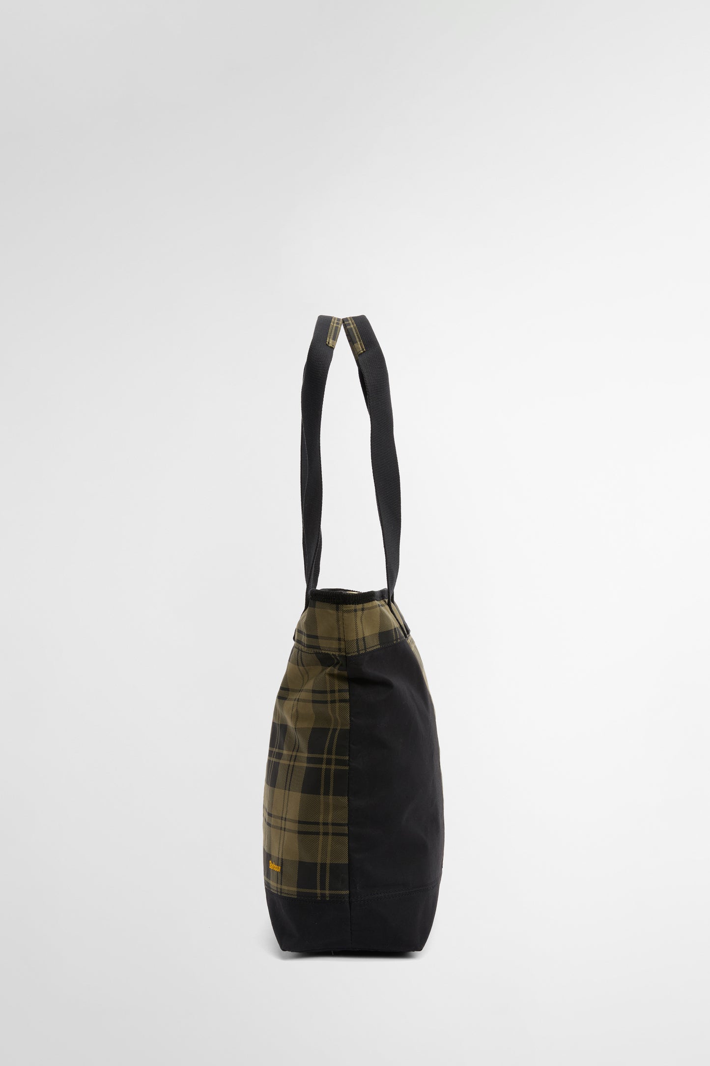 Mya Patchwork Tote Bag Black/Olive Check