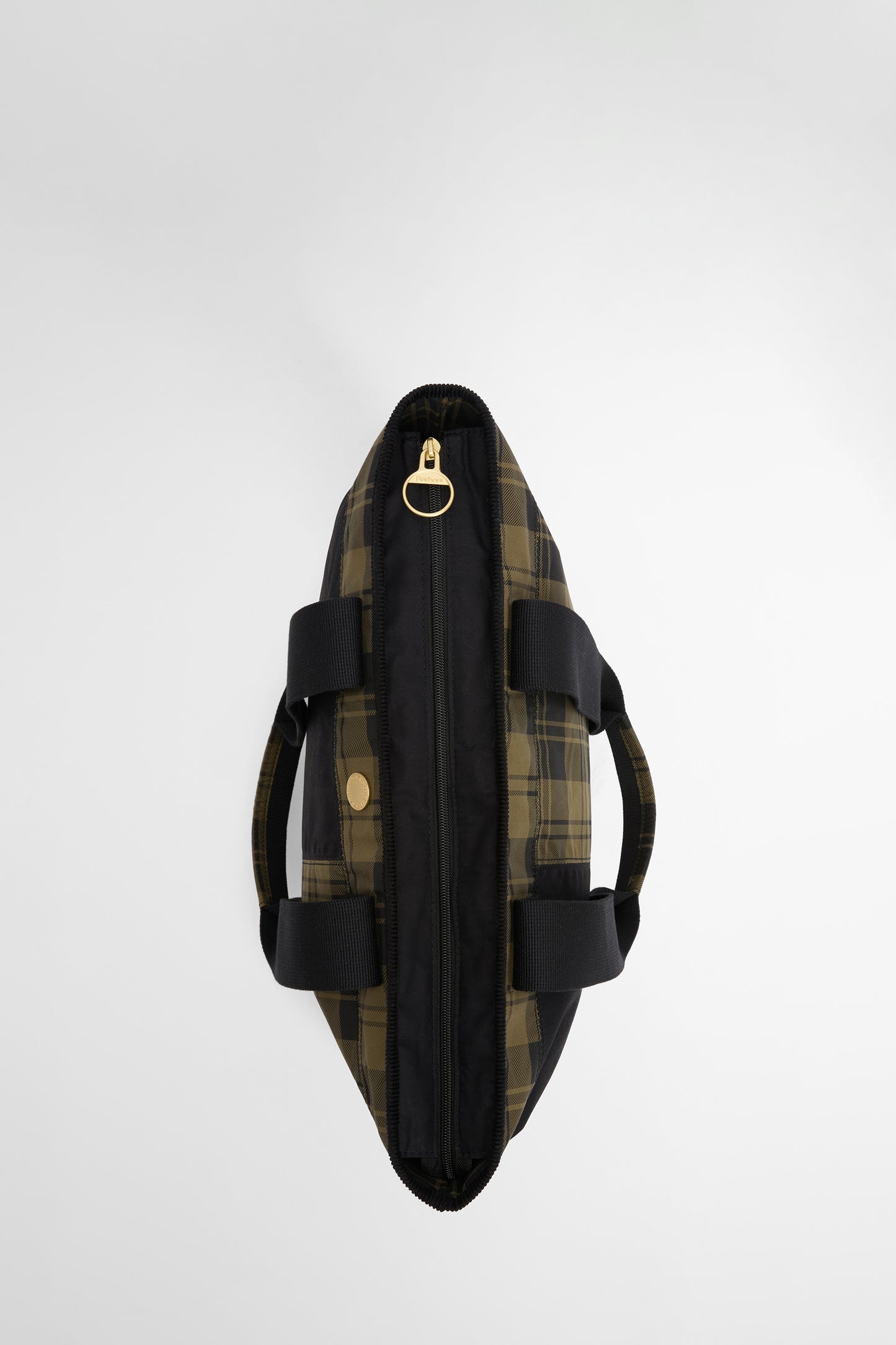 Mya Patchwork Tote Bag Black/Olive Check
