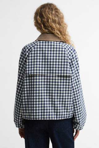 Ovingham Casual Jacket Gingham Navy/Neutral