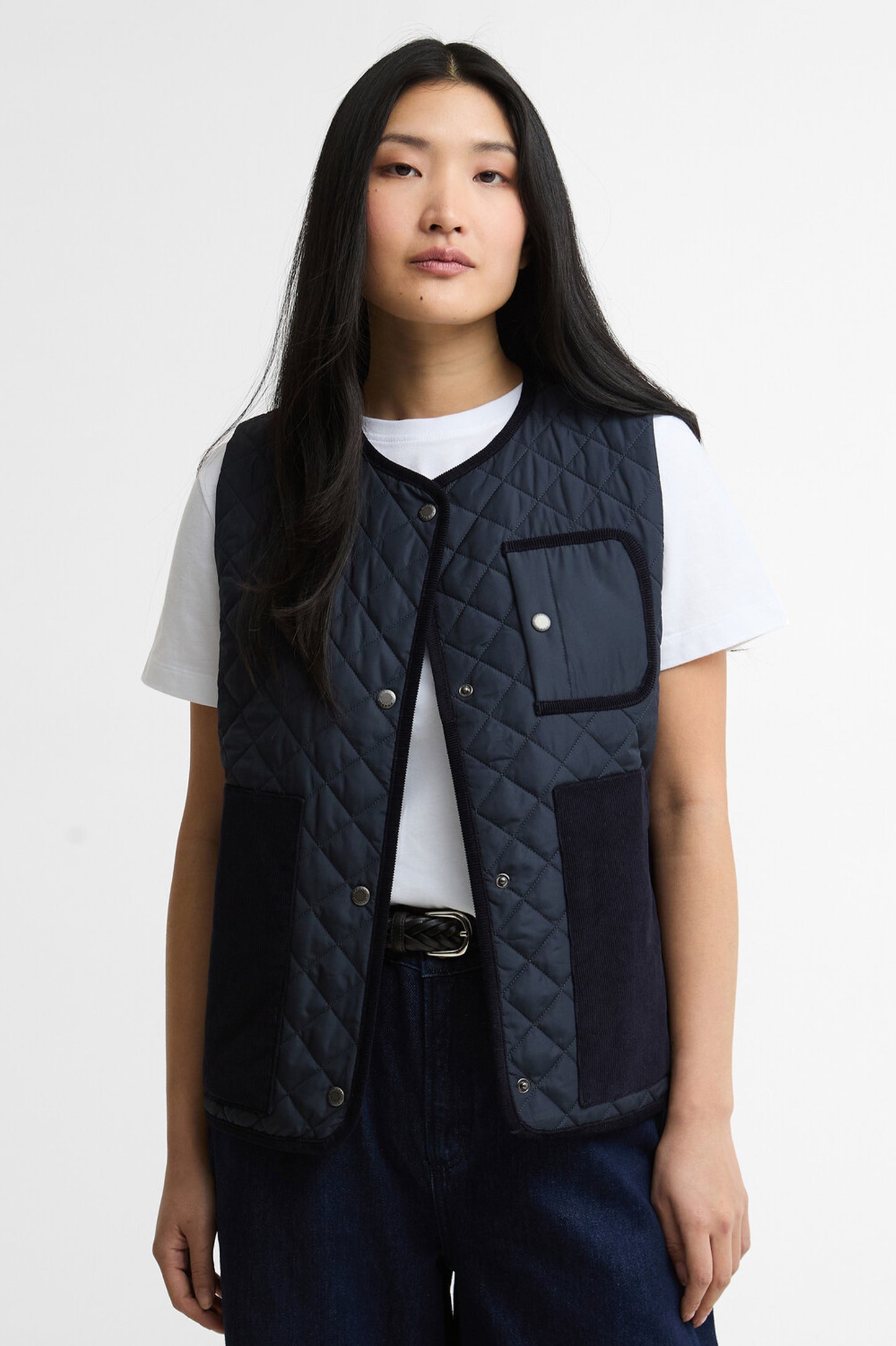 Thulby Quilted Gilet Dark Navy