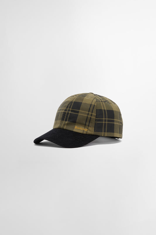 Elaine Check Cap Olive Check