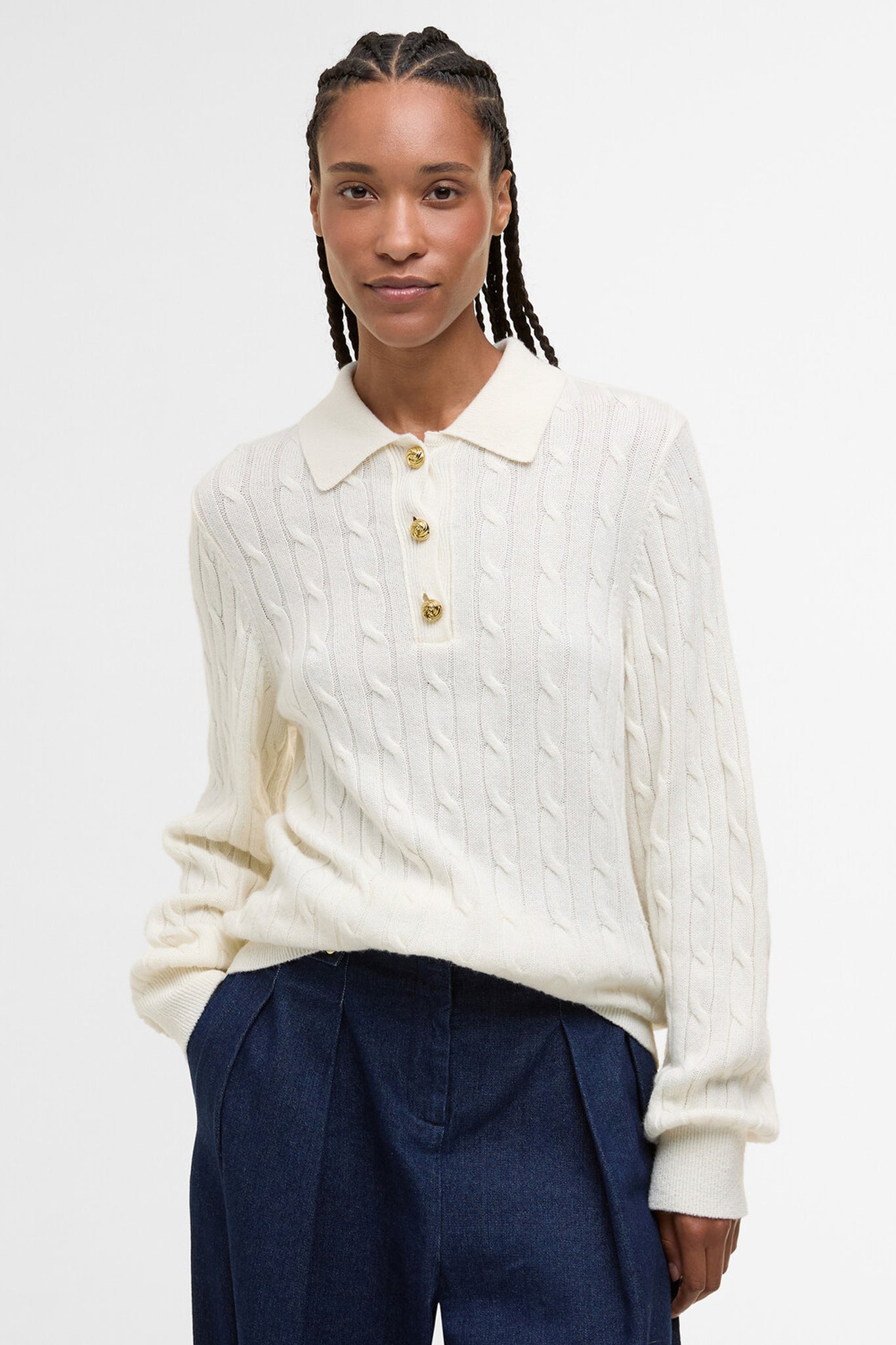 Evie Knitted Jumper Cloud