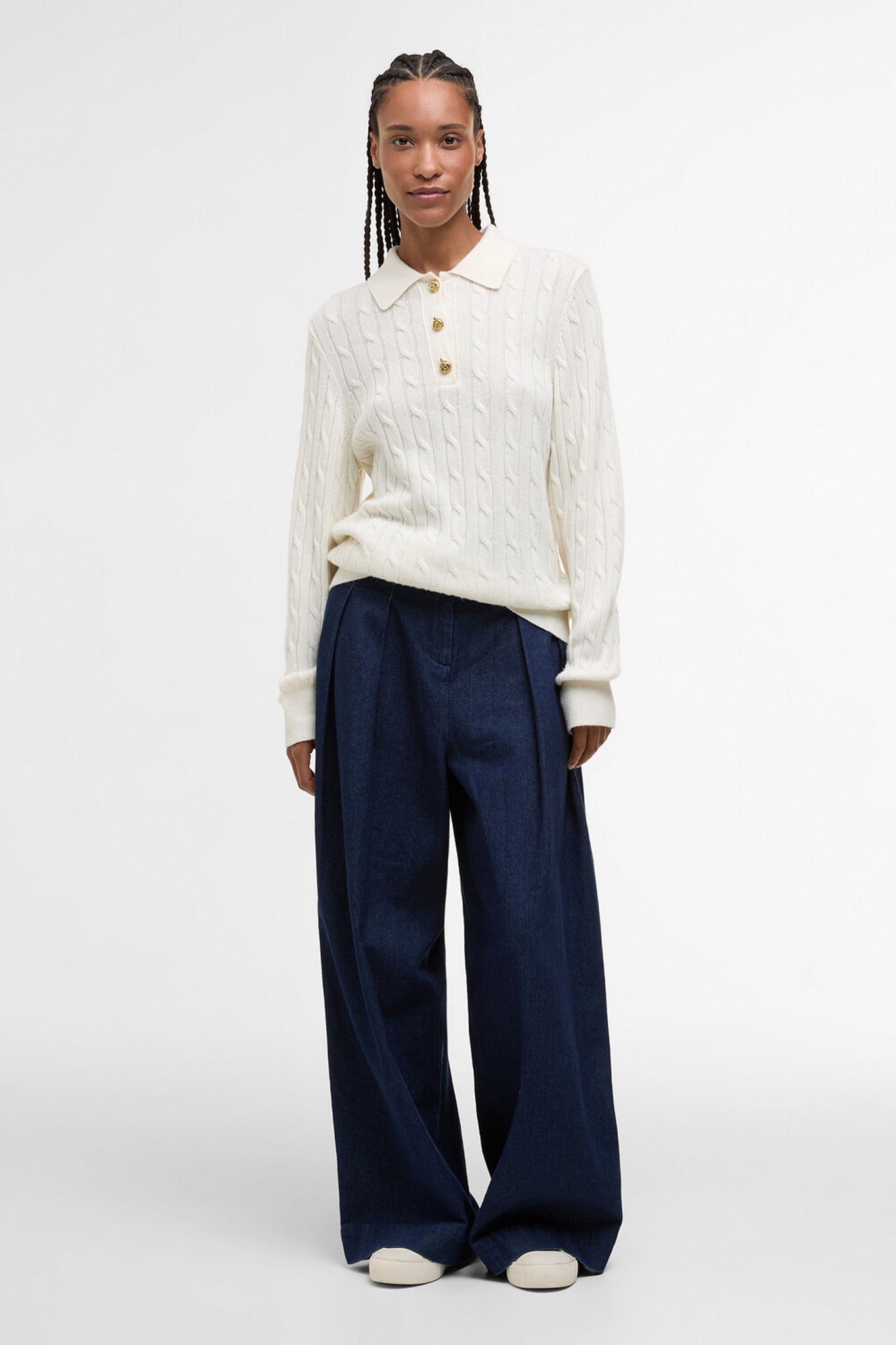 Evie Knitted Jumper Cloud