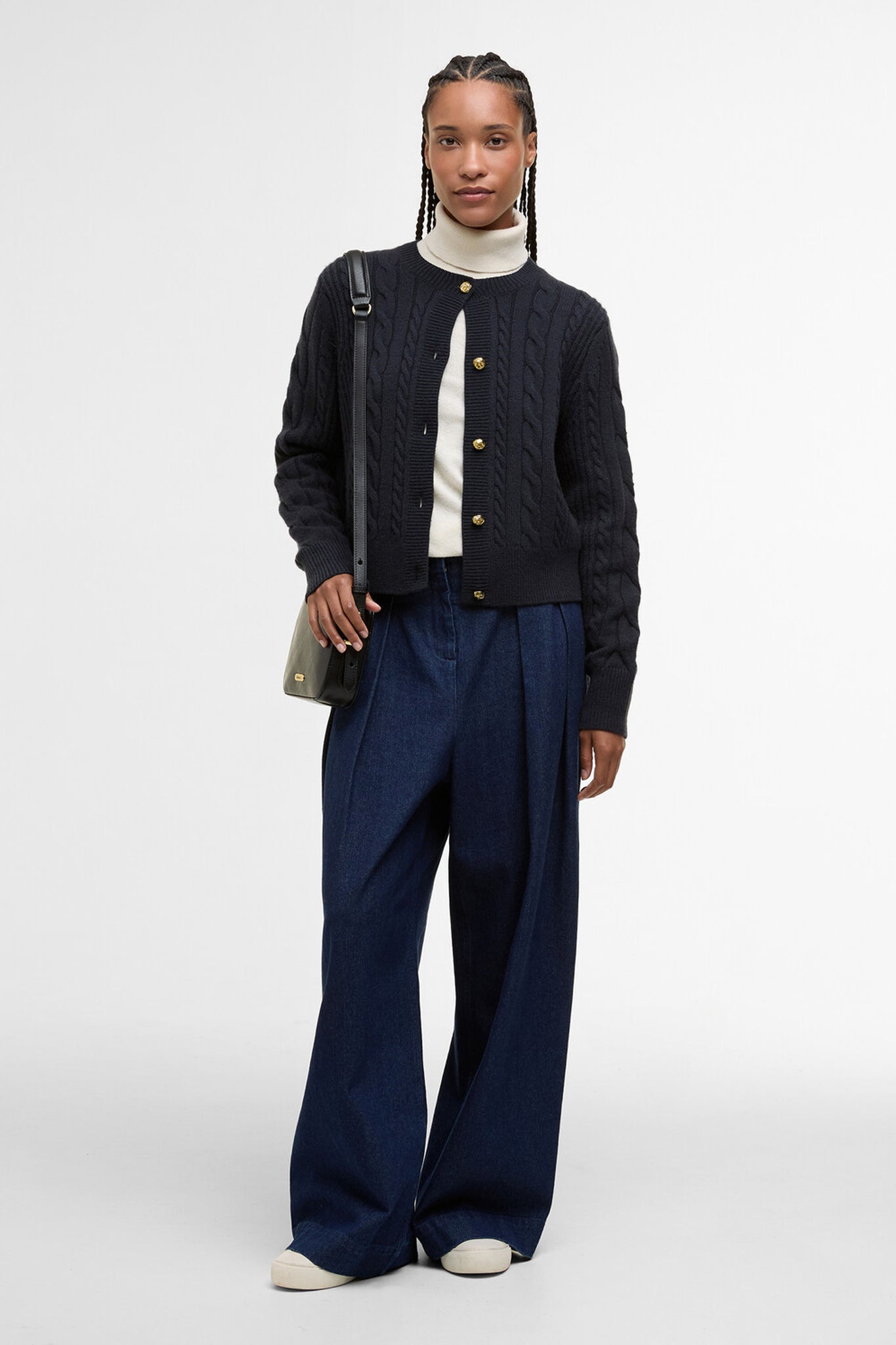 Elina Knitted Cardigan Dark Navy