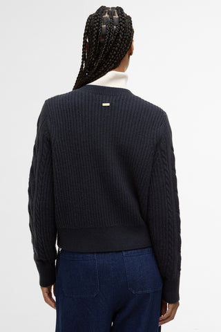 Elina Knitted Cardigan Dark Navy
