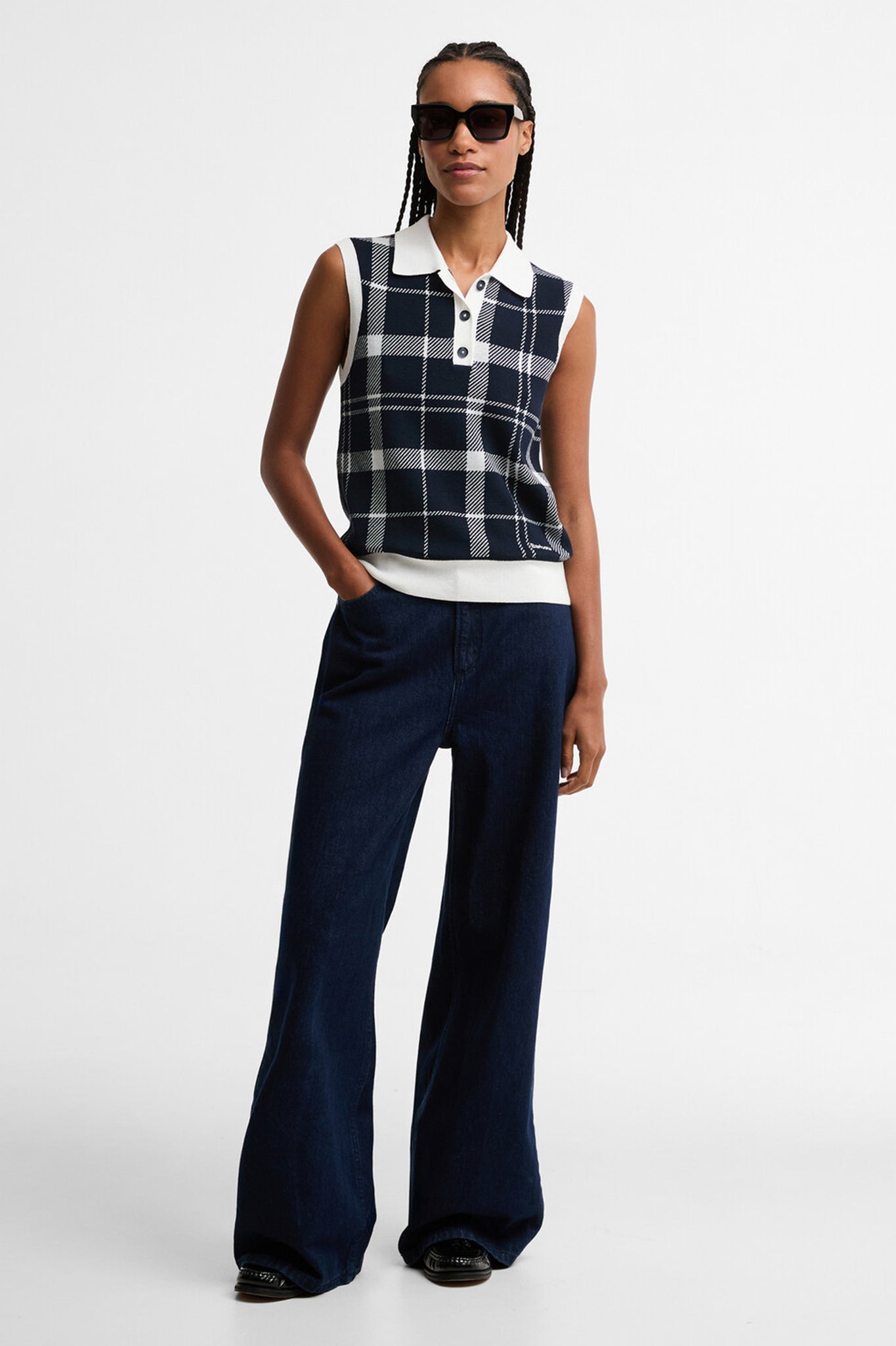 Allerdale Knitted Vest Multi Check