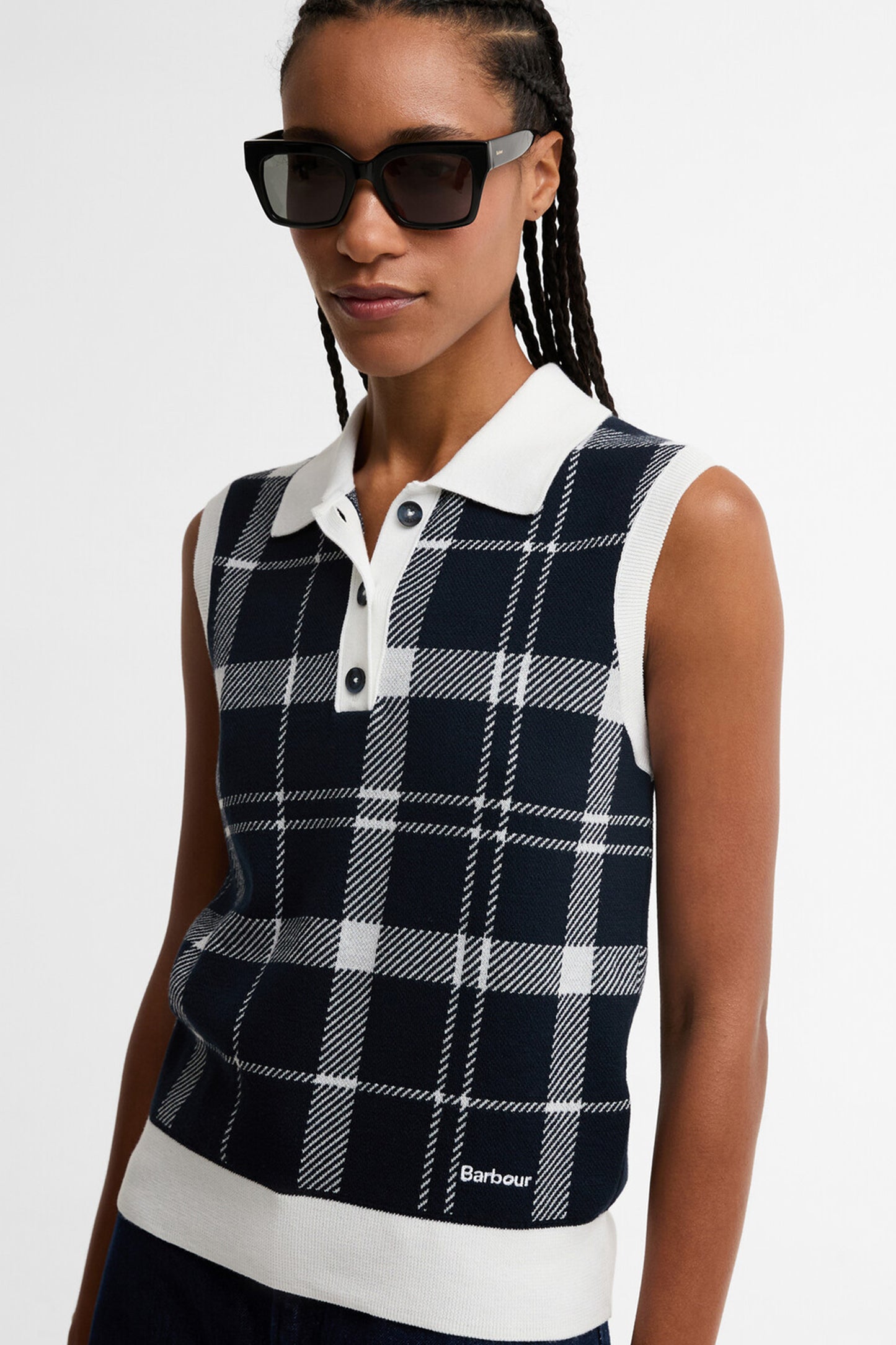 Allerdale Knitted Vest Multi Check