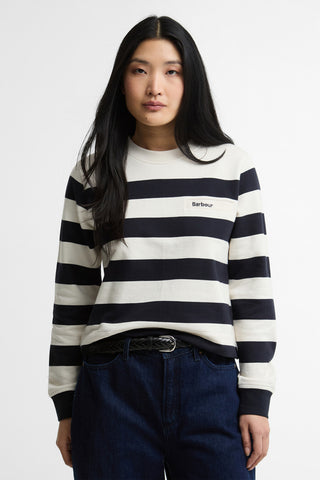 Aylesby Striped Sweatshirt Dark Navy/Cloud Stripe