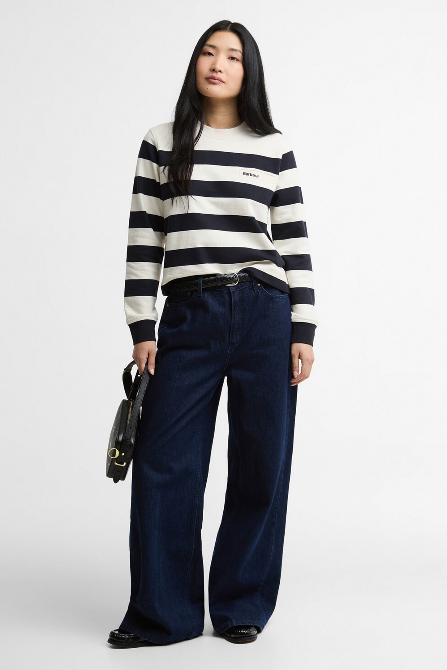 Aylesby Striped Sweatshirt Dark Navy/Cloud Stripe