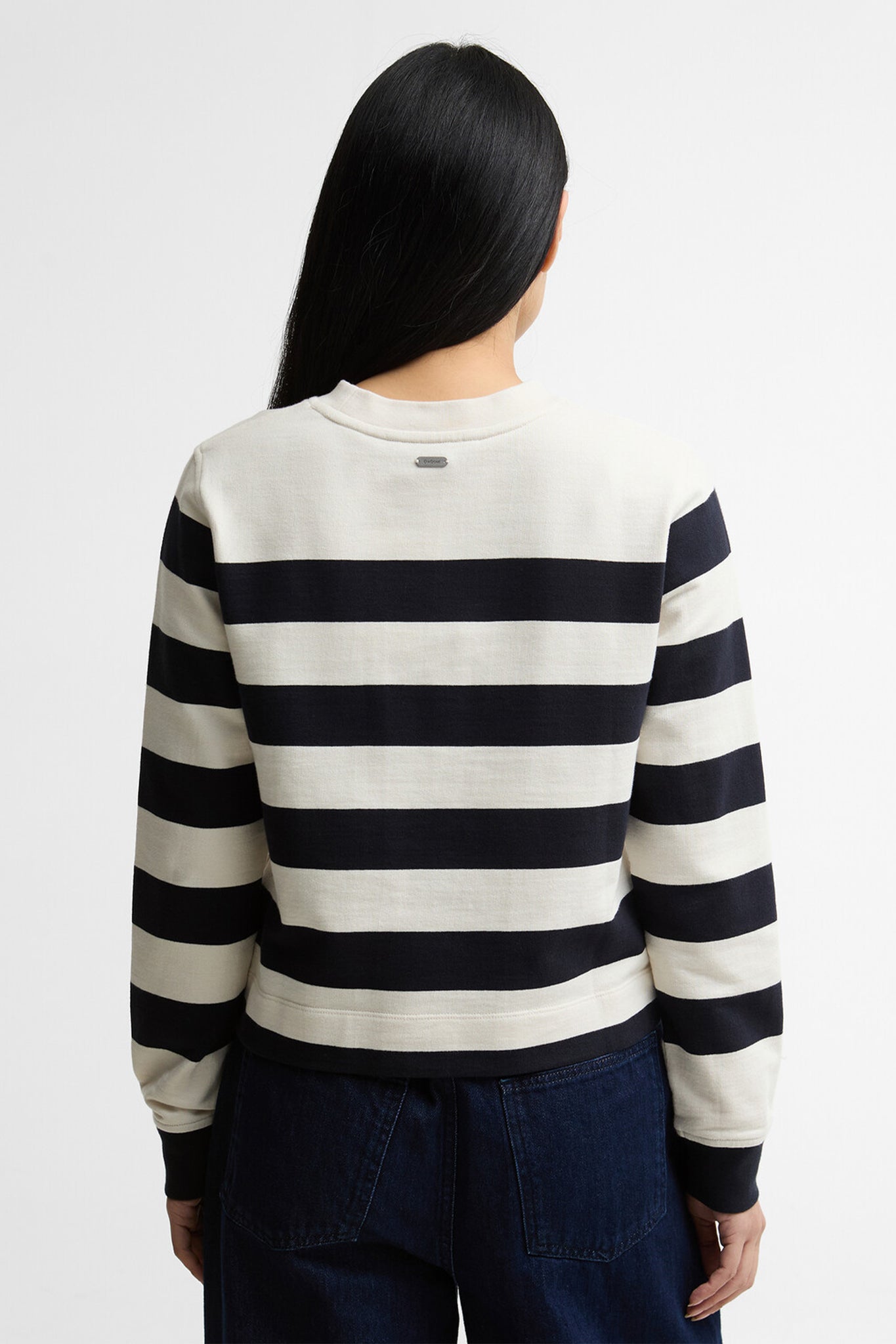 Aylesby Striped Sweatshirt Dark Navy/Cloud Stripe
