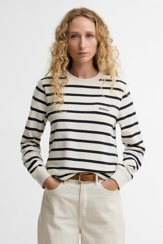 Aylesby Striped Sweatshirt Cloud/Dark Navy Stripe