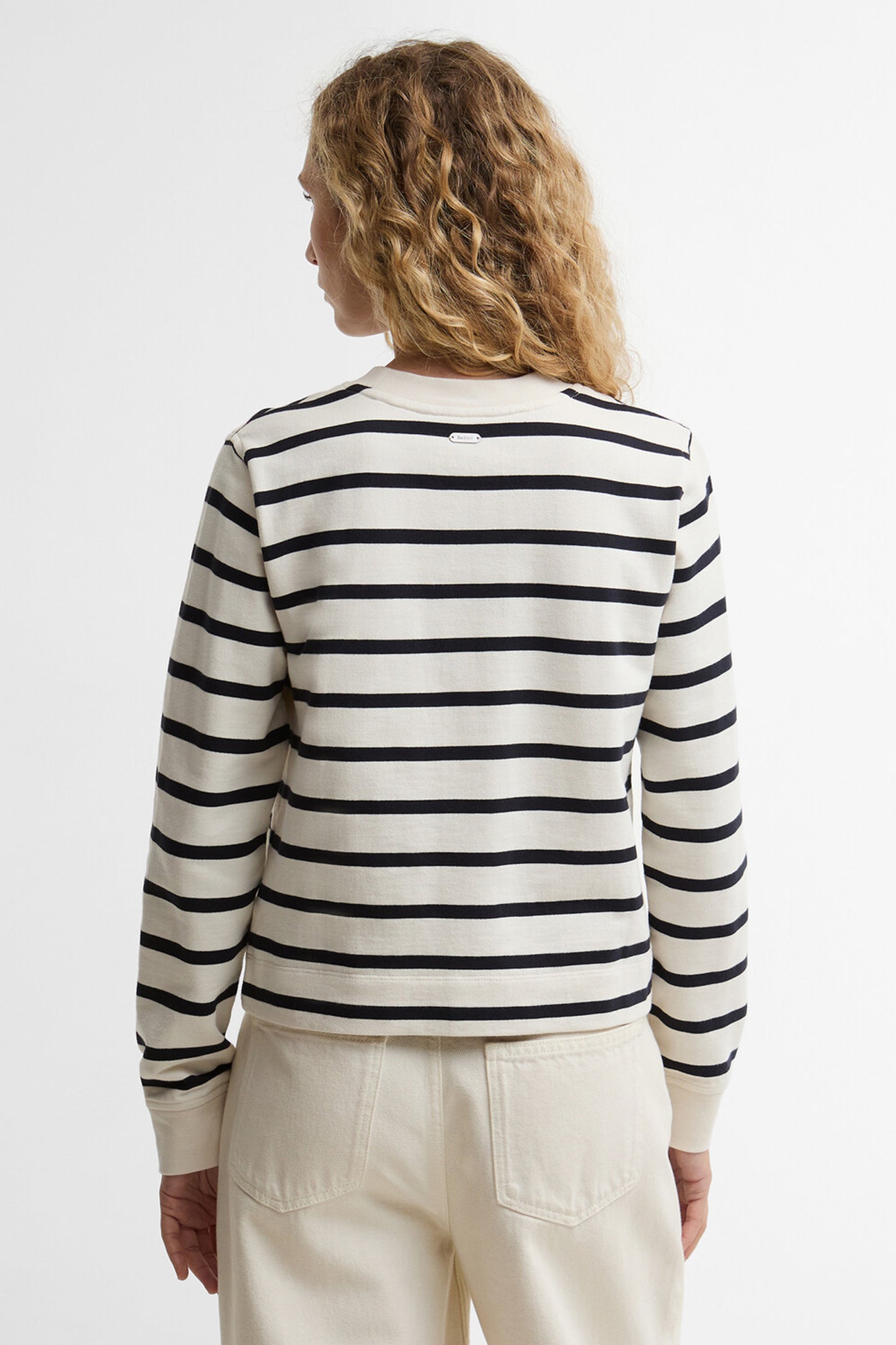 Aylesby Striped Sweatshirt Cloud/Dark Navy Stripe
