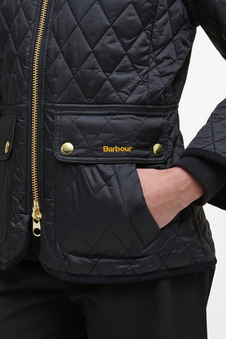 Fitted Beadnell Quilted Jacket Black/Classic