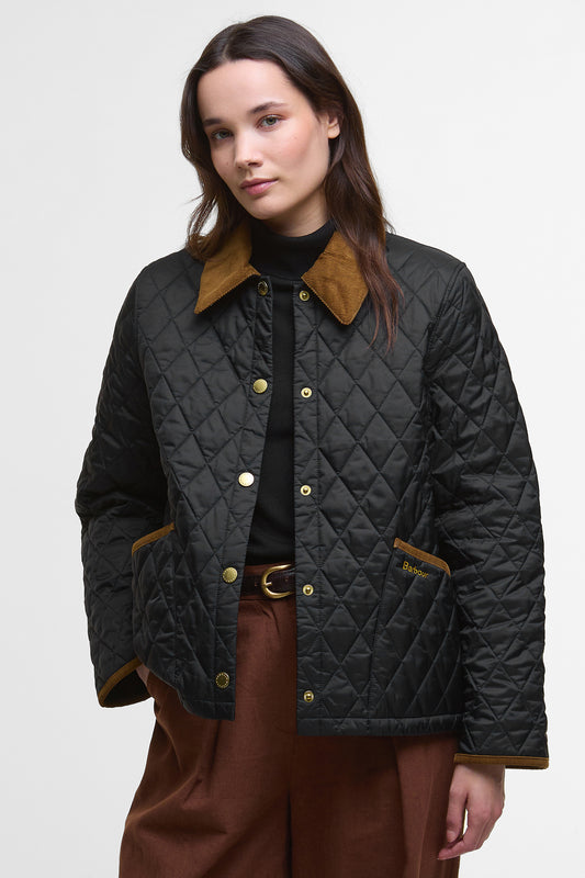 Icons Cropped Liddesdale Quilted Jacket Black/Classic