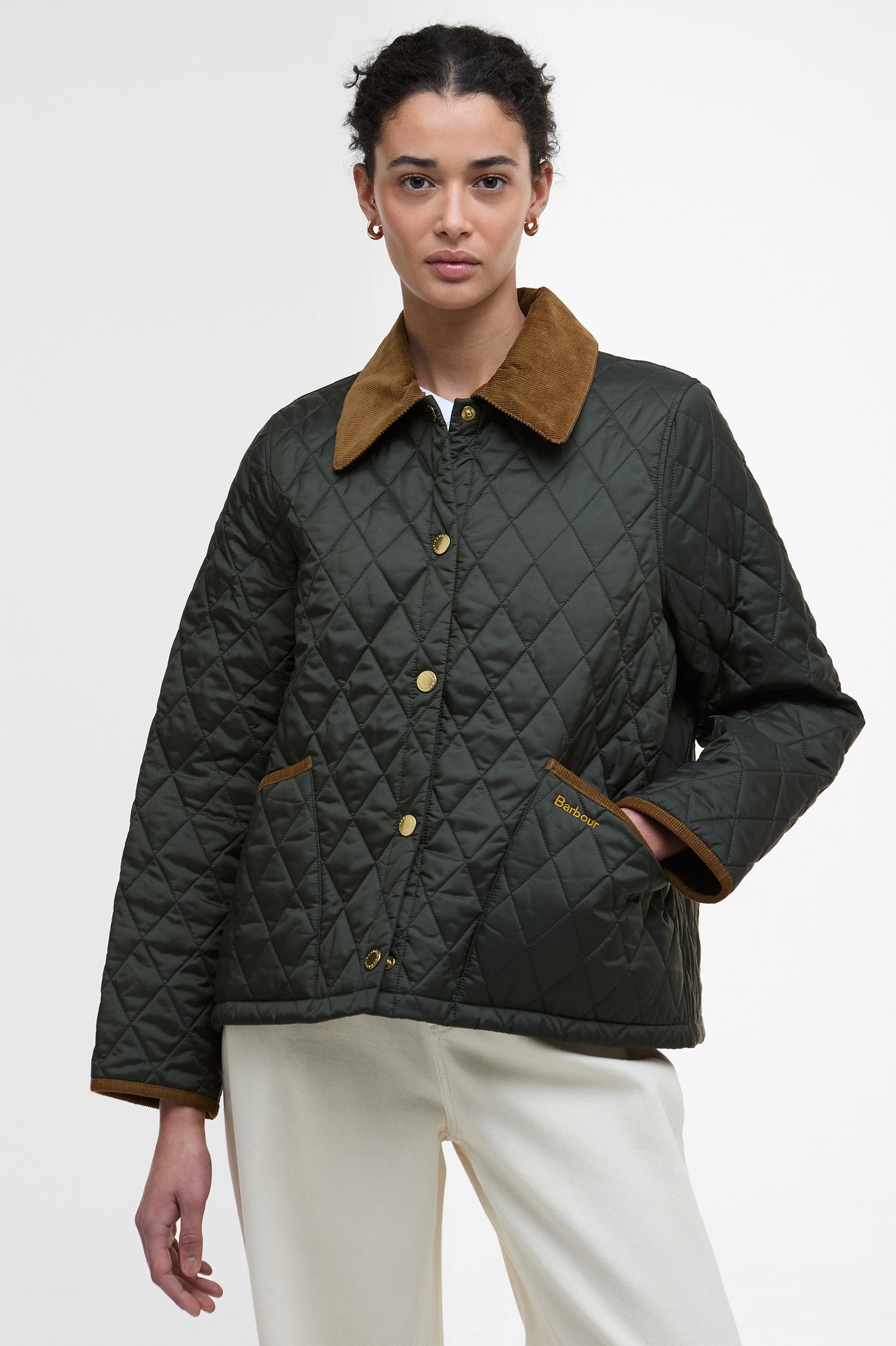 Icons Cropped Liddesdale Quilted Jacket Sage/Ancient