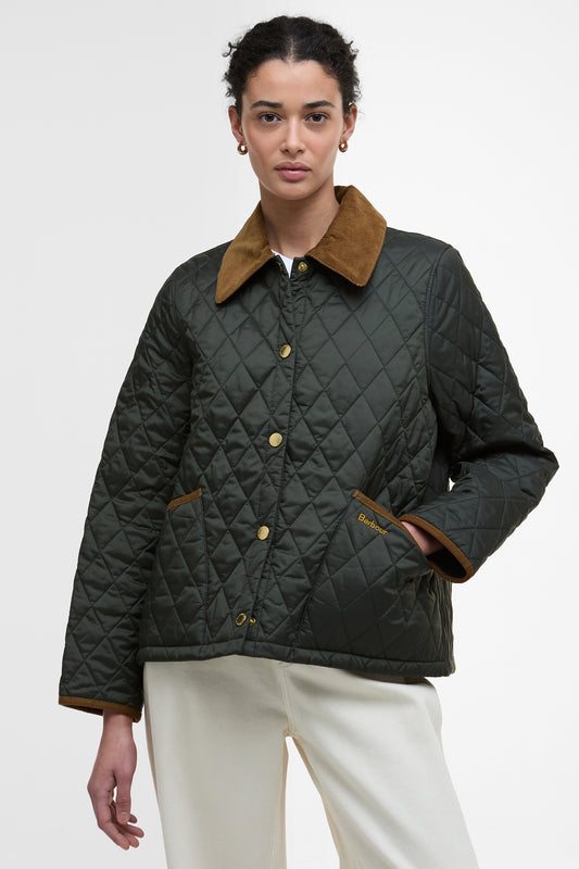 Icons Cropped Liddesdale Quilted Jacket Sage/Ancient