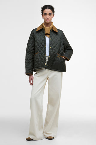 Icons Cropped Liddesdale Quilted Jacket Sage/Ancient
