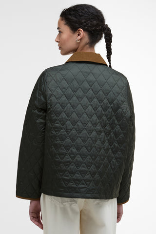 Icons Cropped Liddesdale Quilted Jacket Sage/Ancient