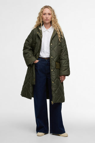 Braidley Quilted Jacket Olive/Ancient Tartan