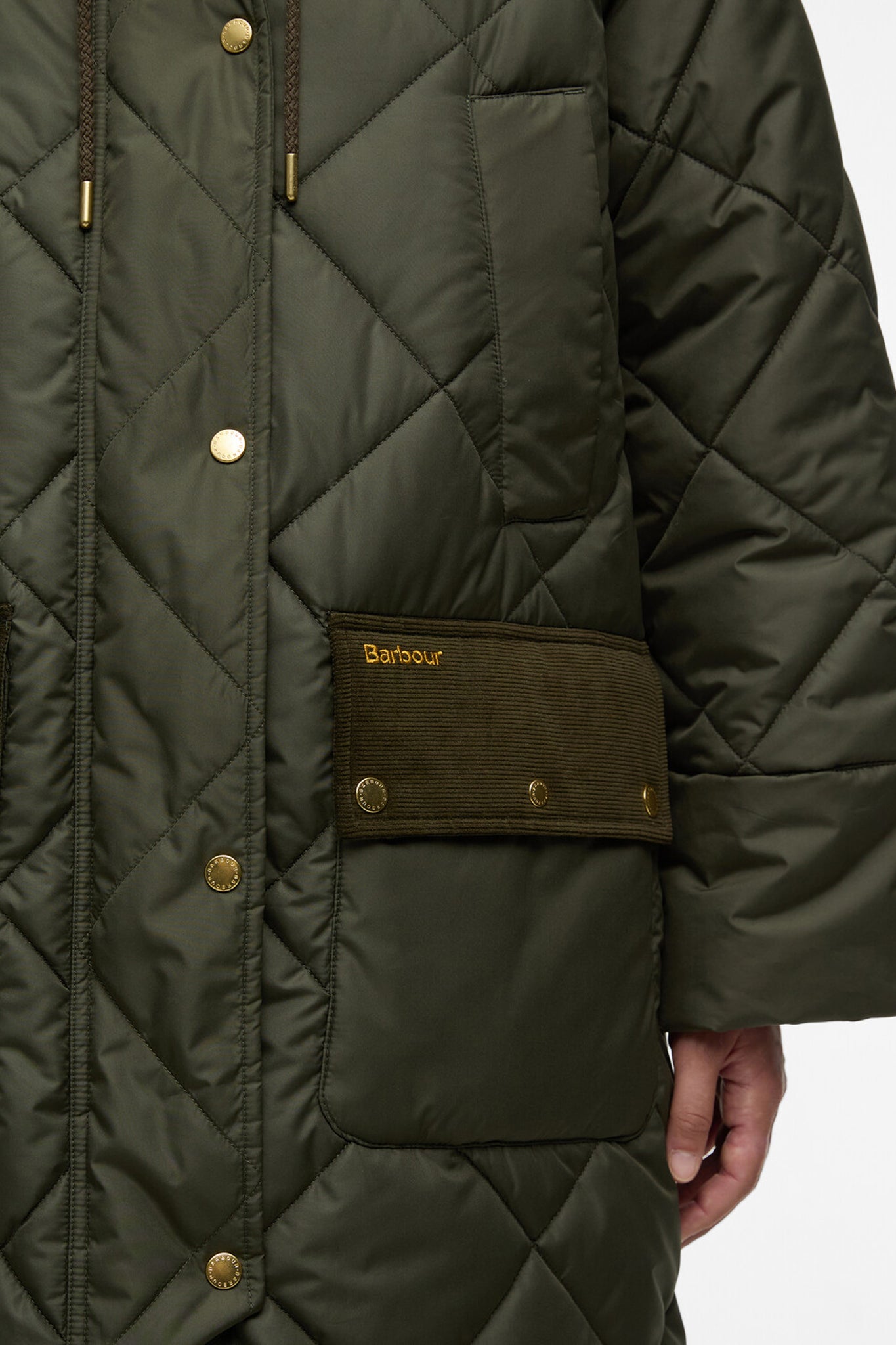 Braidley Quilted Jacket Olive/Ancient Tartan