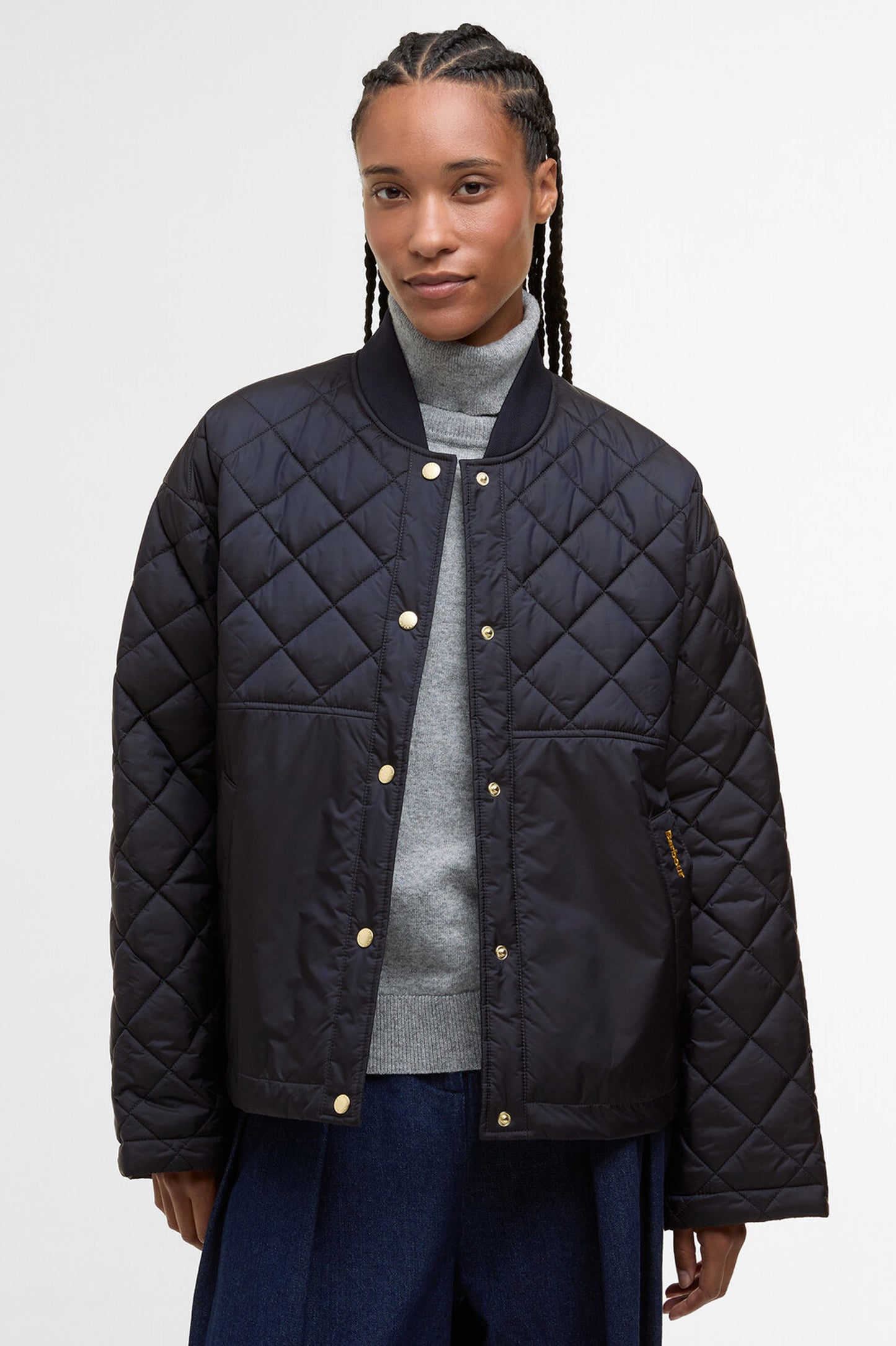 Wetherby Quilted Jacket Dark Navy/Dress Tartan
