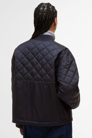 Wetherby Quilted Jacket Dark Navy/Dress Tartan