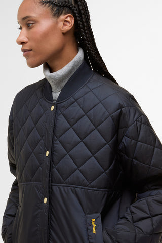 Wetherby Quilted Jacket Dark Navy/Dress Tartan