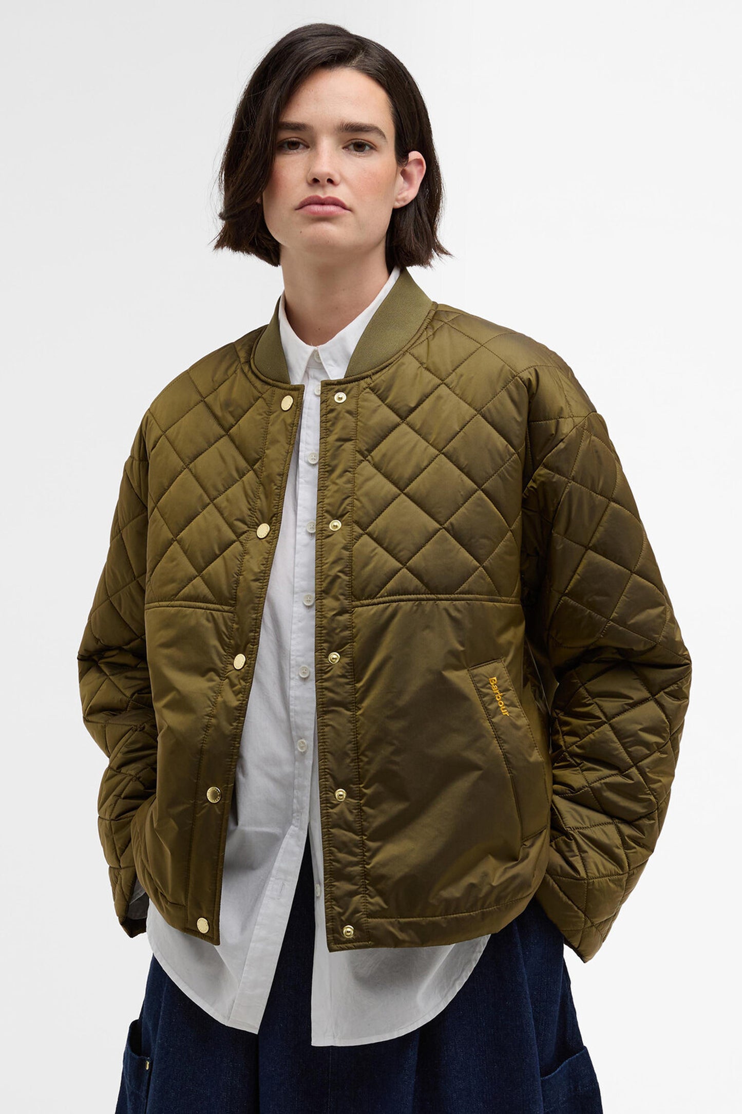 Wetherby Quilted Jacket Golden Olive/Ancient Tartan