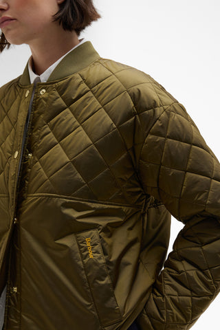 Wetherby Quilted Jacket Golden Olive/Ancient Tartan