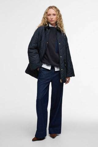 Aldburgh Quilted Jacket Navy/Dress Tartan