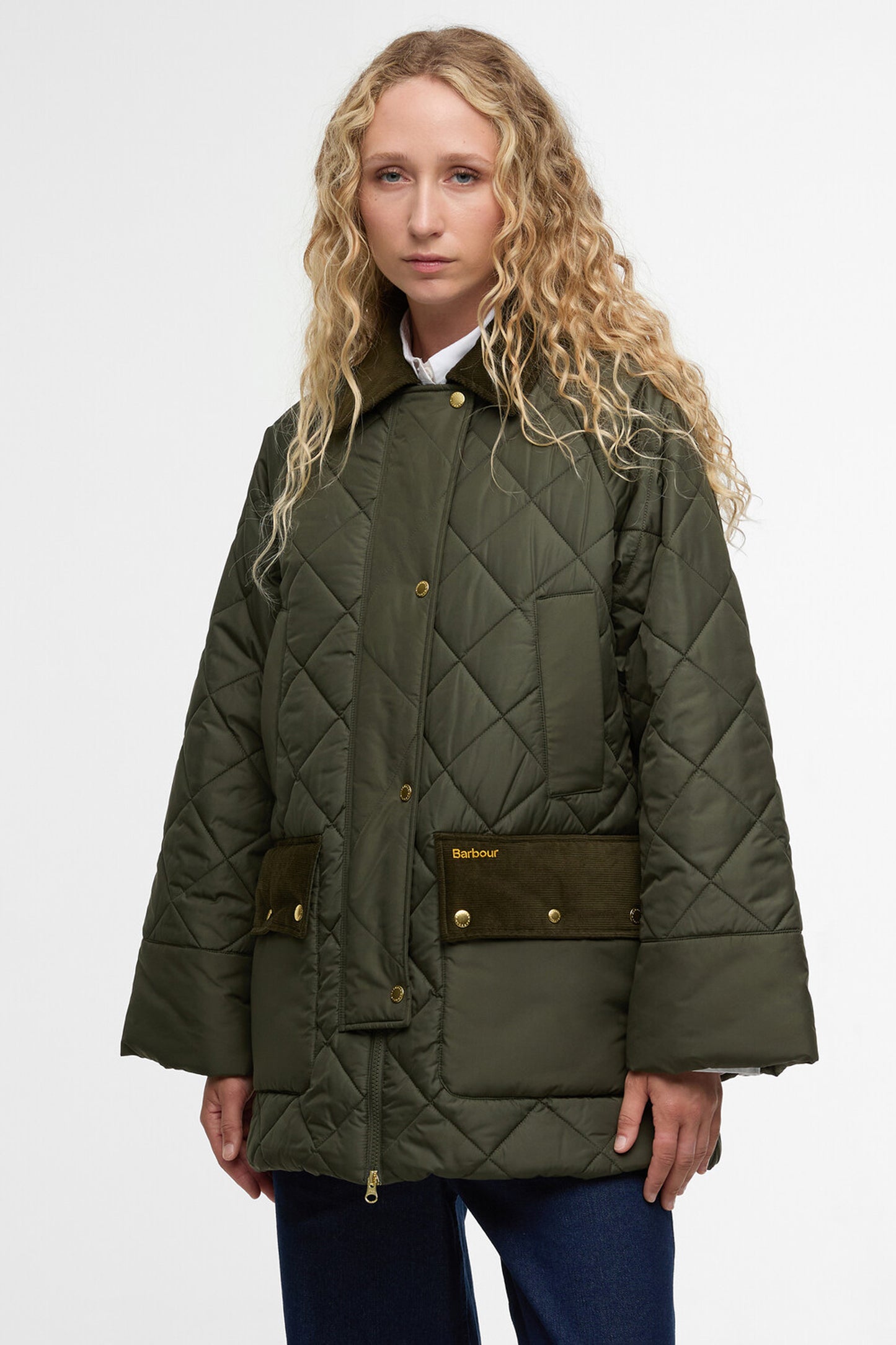 Aldburgh Quilted Jacket Olive/Ancient Tartan