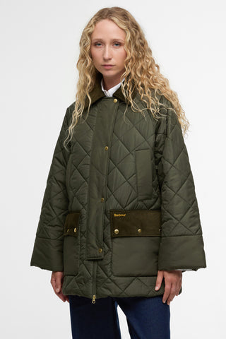 Aldburgh Quilted Jacket Olive/Ancient Tartan