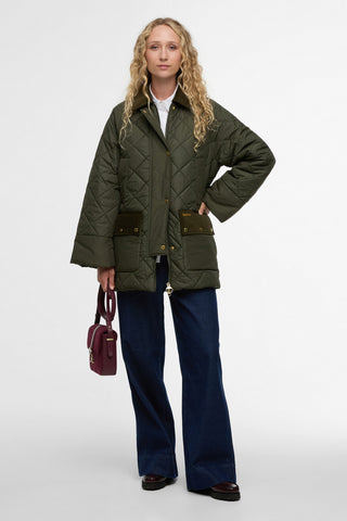 Aldburgh Quilted Jacket Olive/Ancient Tartan
