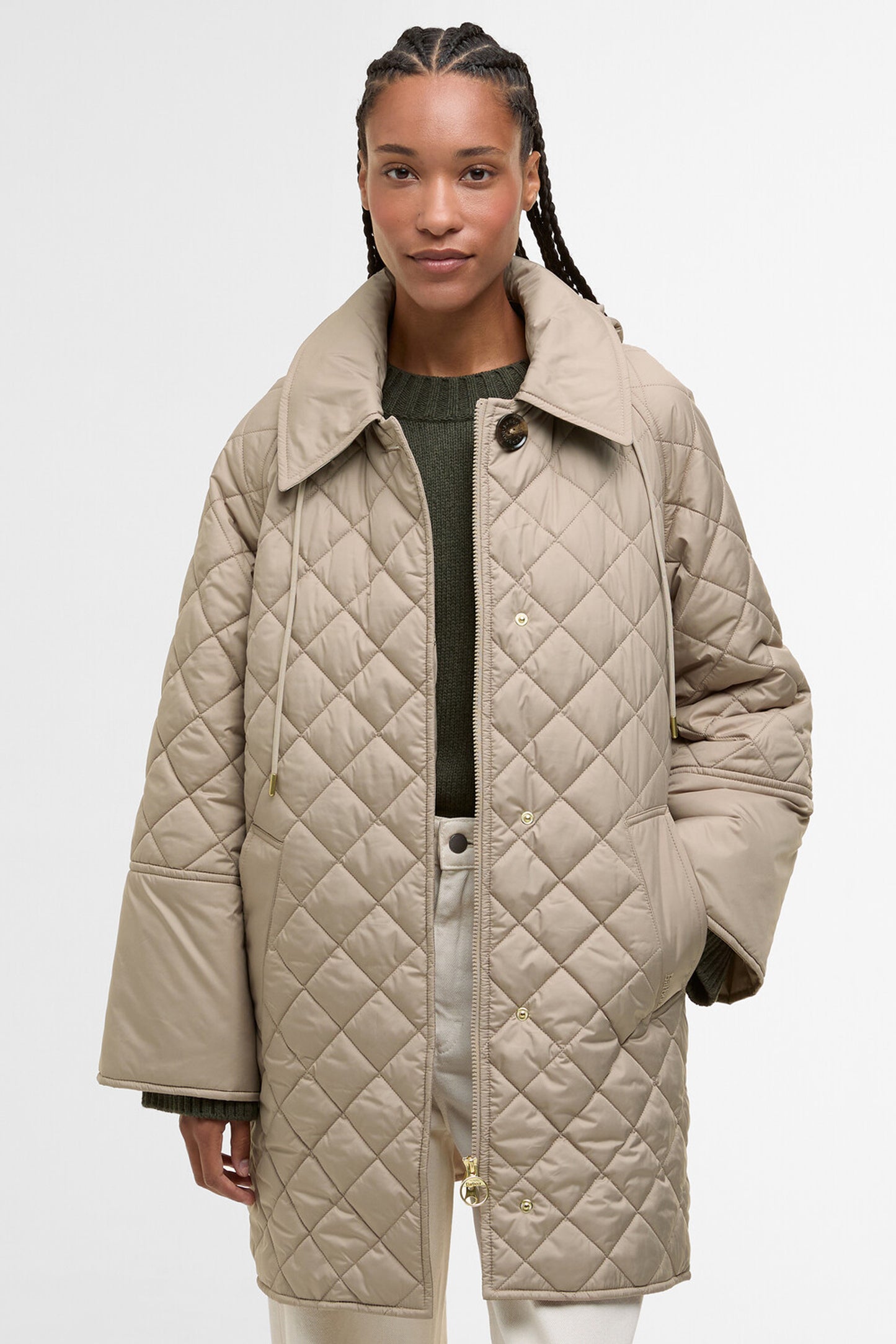 Cara Quilted Jacket Honey/Ancient Poplar