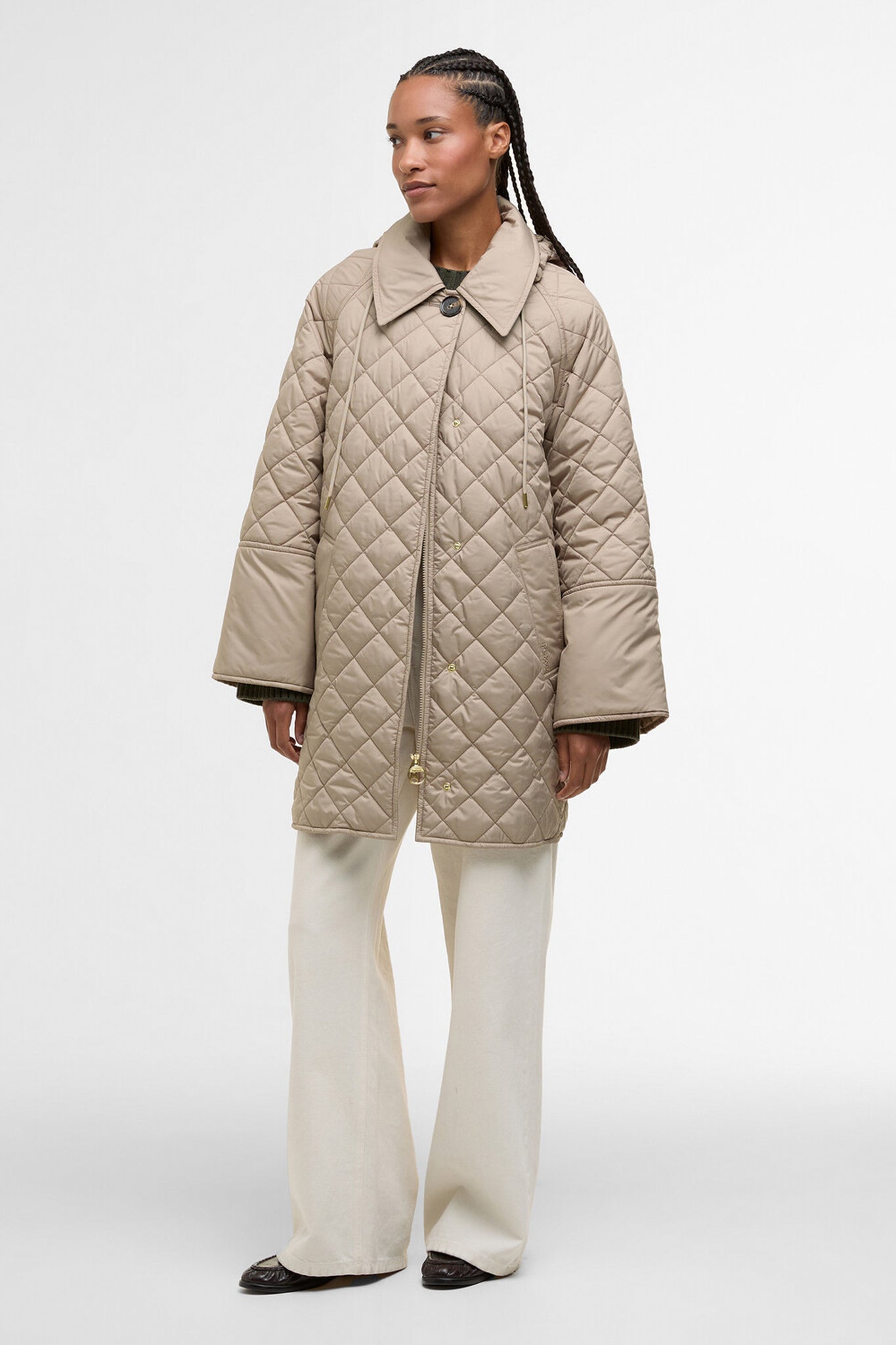 Cara Quilted Jacket Honey/Ancient Poplar