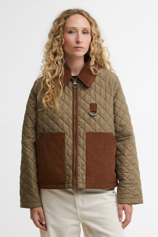 Aylesby Quilted Jacket Dusky Green