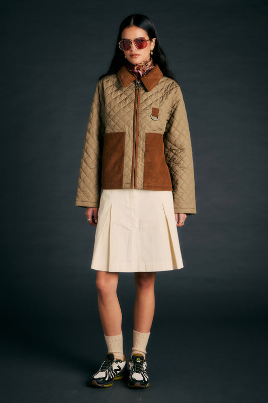 Aylesby Quilted Jacket Dusky Green