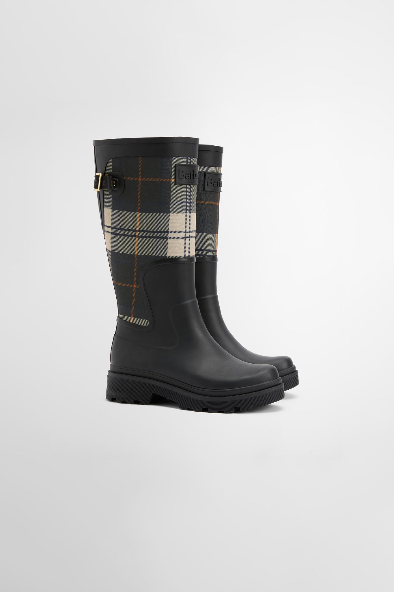 Dena Tall Welly Black/Ancient Tartan