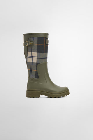 Dena Tall Welly Olive/Ancient Tartan