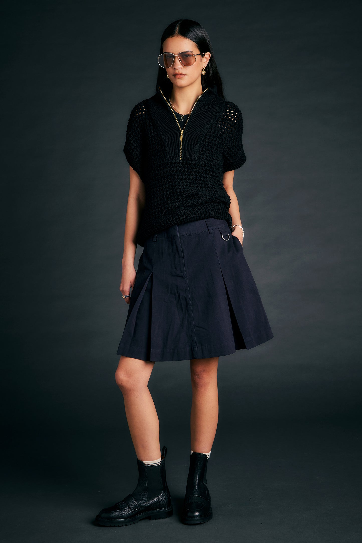 Aylesby Mini Skirt Dark Navy