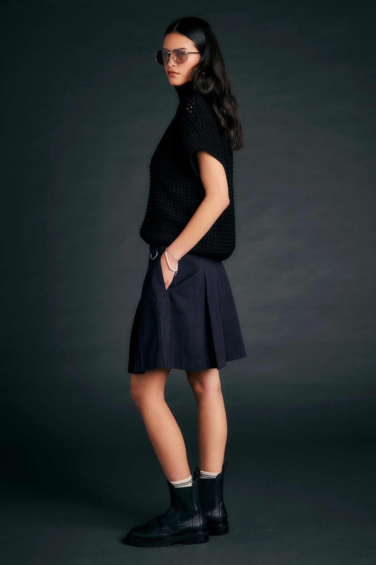 Aylesby Mini Skirt Dark Navy