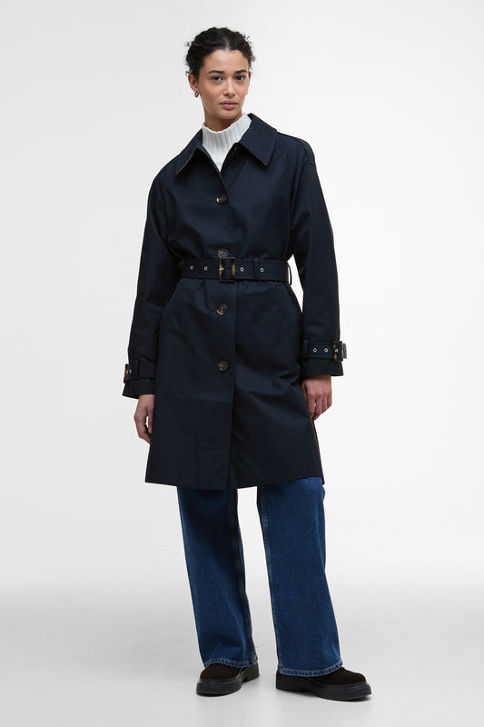 Maia Showerproof Jacket Dark Navy/Hessian Tartan