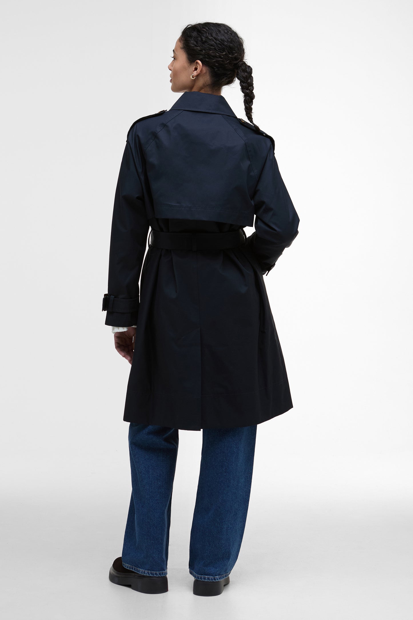 Maia Showerproof Jacket Dark Navy/Hessian Tartan
