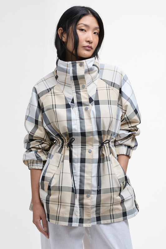 Suri Checked Showerproof Jacket Safari Dress Tartan/Mist