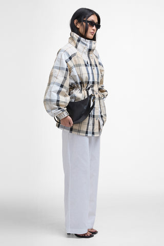 Suri Checked Showerproof Jacket Safari Dress Tartan/Mist